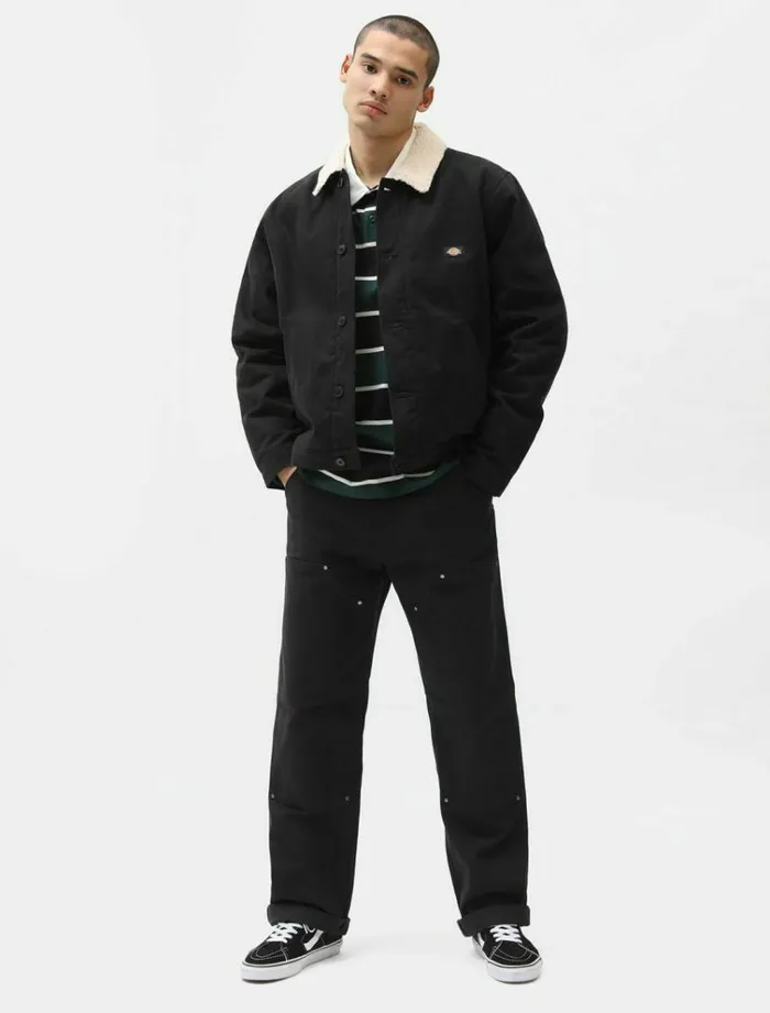 Men Jackets Dickies Duck Canvas Deck Jacket Black