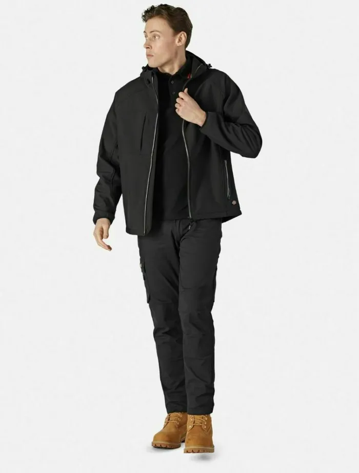 Men Jackets Dickies Two Tone Softshell Jacket Black