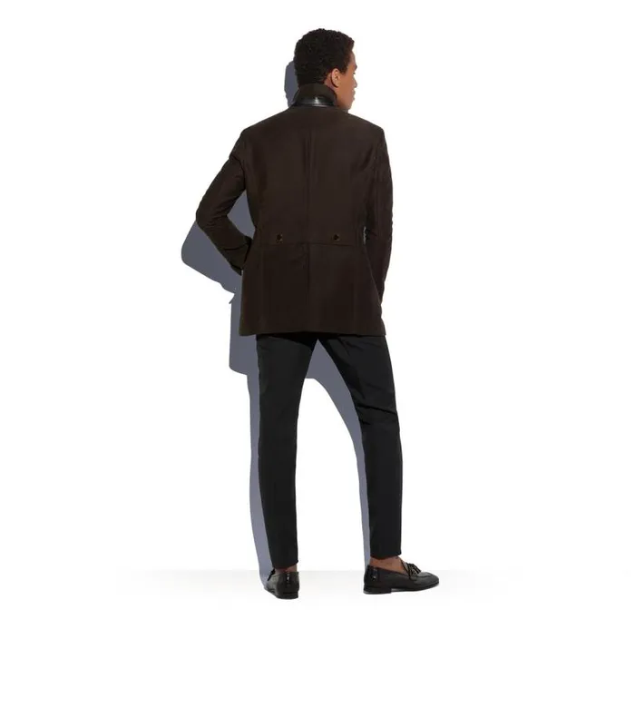 Men Jackets Tom Ford Tailored Military Jacket Dark Brown Men Jackets Tom Ford Tailored Military Jacket Dark Brown
