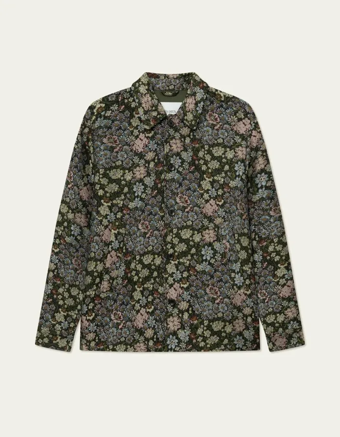 Men Jaiden Jacquard Overshirt 8211 RosinChive Green Les Deux ShirtsOvershirts Men Jaiden Jacquard Overshirt 8211 RosinChive Green Les Deux ShirtsOvershirts