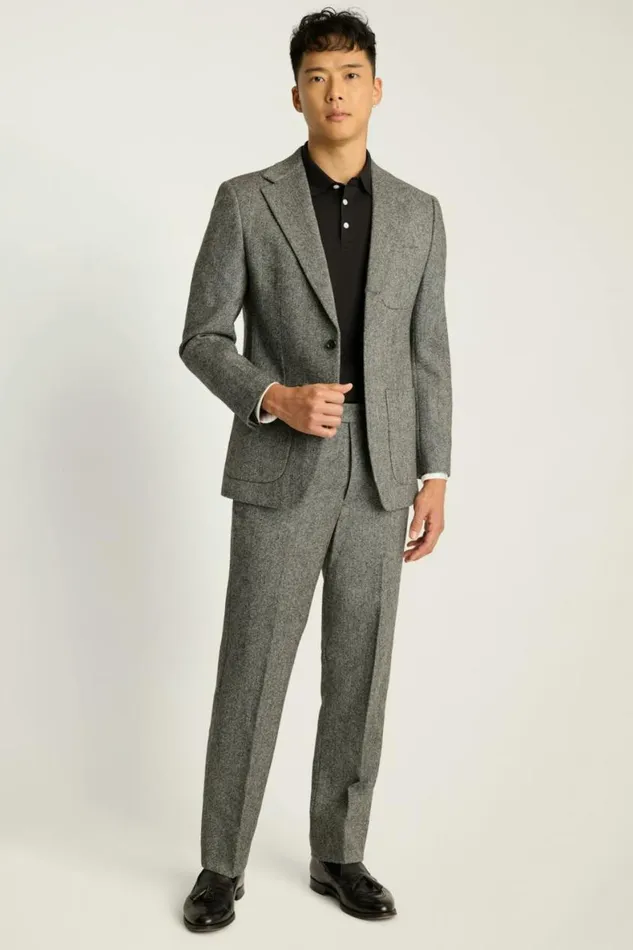 Men Jetsetter British Tweed Blazer Gray Bonobos Blazers and Sport Coats