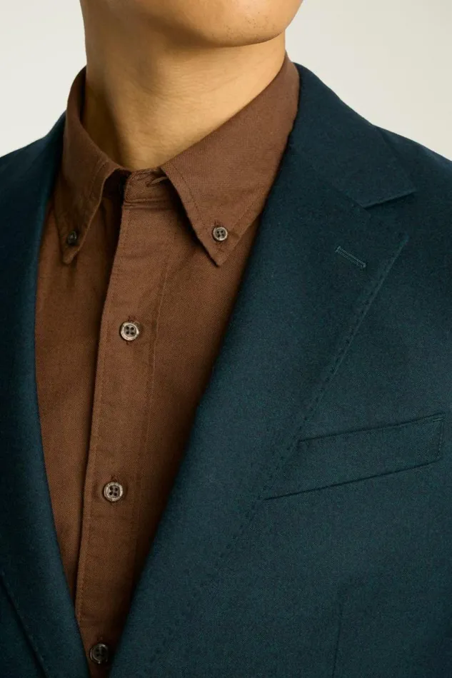 Men Jetsetter Italian Flannel Blazer Teal Green Bonobos Blazers and Sport Coats