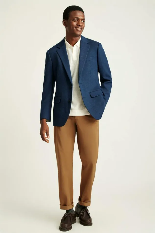 Men Jetsetter Knit Blazer Ocean Blue Herringbone Bonobos Blazers and Sport Coats Men Jetsetter Knit Blazer Ocean Blue Herringbone Bonobos Blazers and Sport Coats