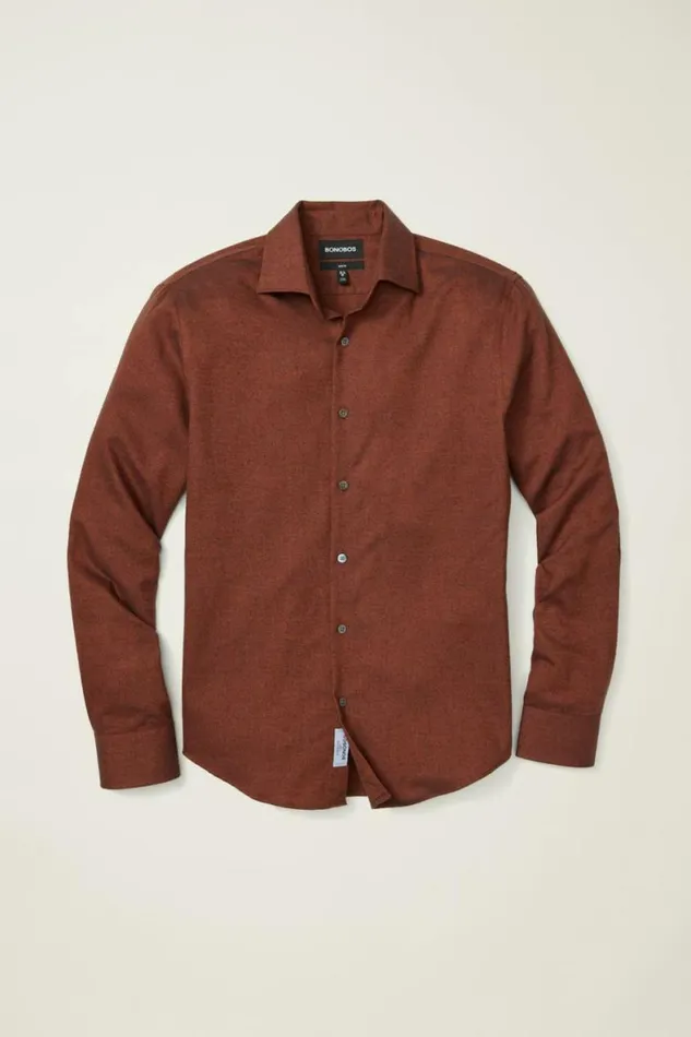 Men Jetsetter Premium Merino Dress Shirt Rust Bonobos Formal Dress Shirts
