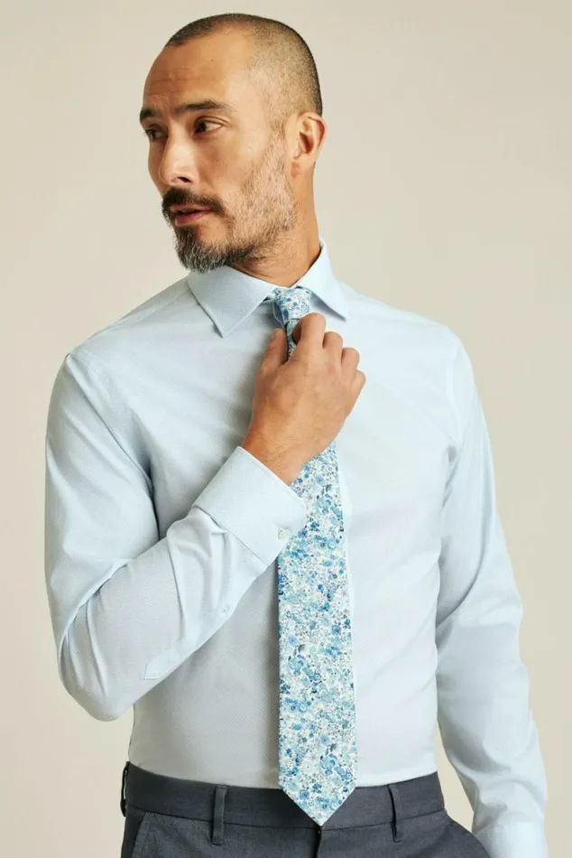 Men Jetsetter Stretch Dress Shirt Airy Blue Geo Bonobos Business Casual Shirts