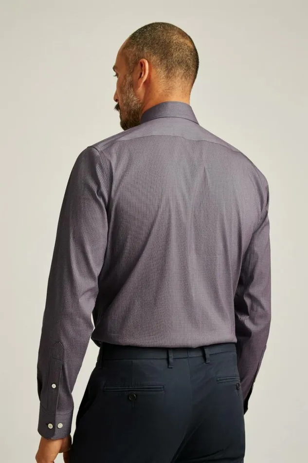 Men Jetsetter Stretch Dress Shirt Navy Purple Rutland Plaid Bonobos Business Casual Shirts