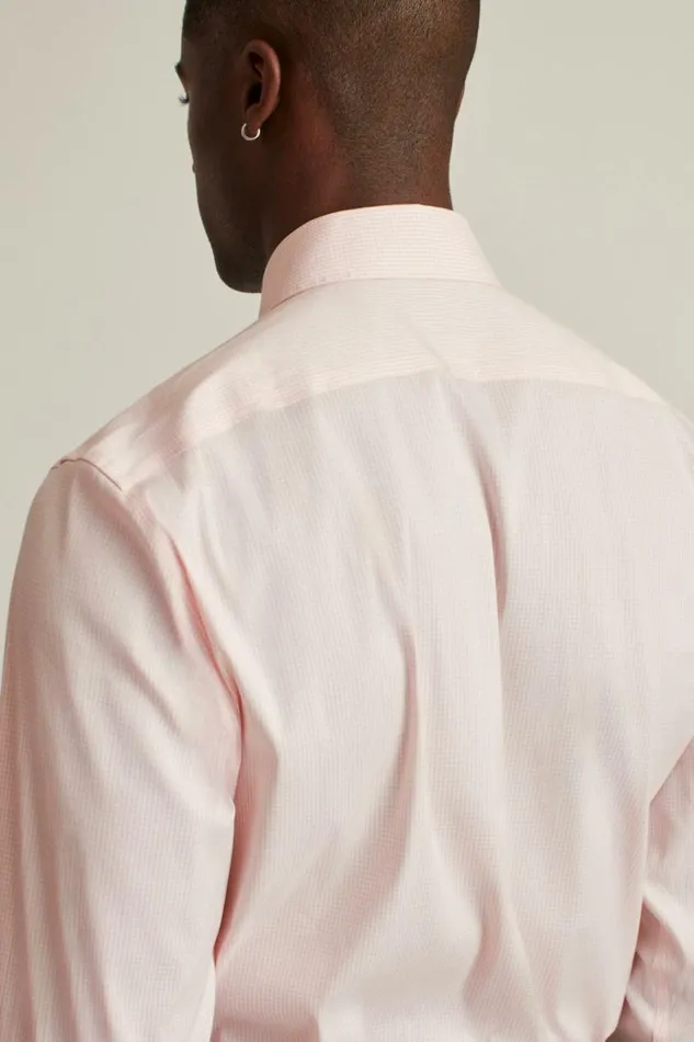 Men Jetsetter Stretch Dress Shirt Pink Mini Gingham Bonobos Business Casual Shirts