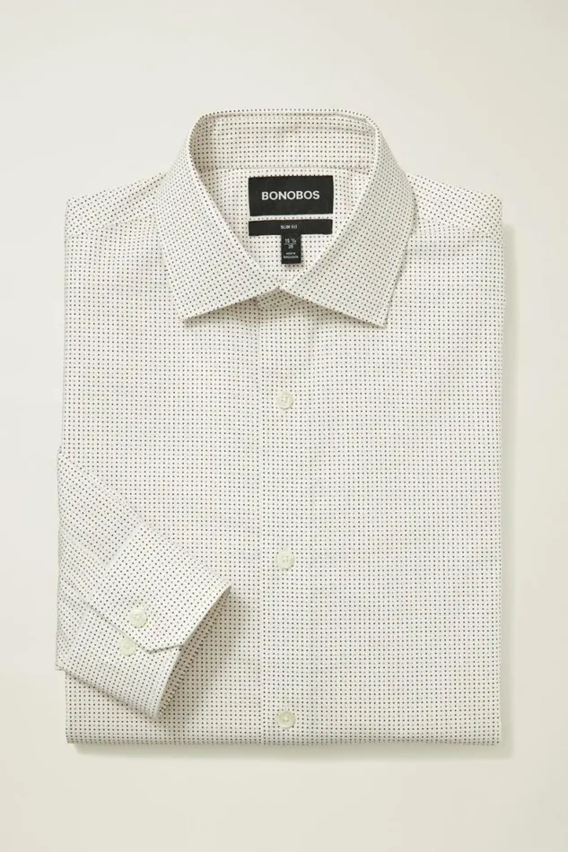 Men Jetsetter Stretch Dress Shirt Violet Devlin Dot Bonobos Business Casual Shirts