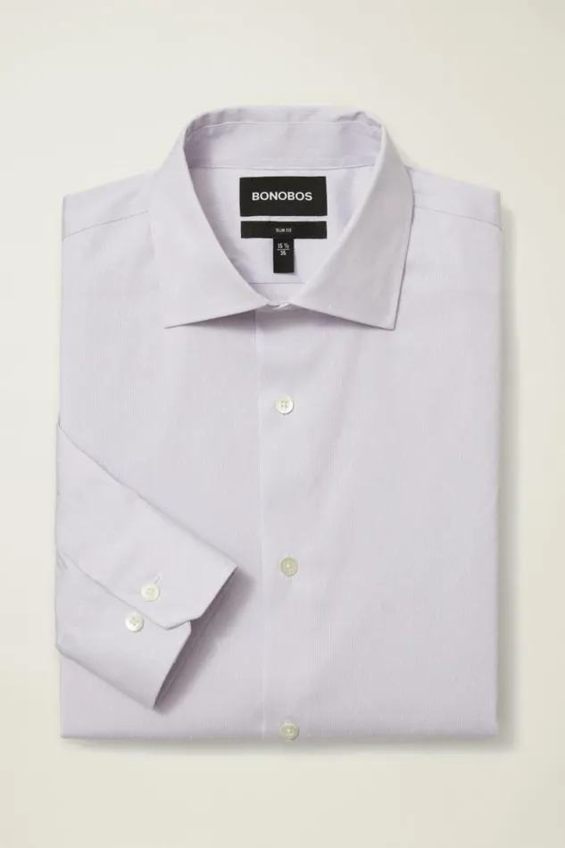 Men Jetsetter Stretch Dress Shirt Violet Micro Stripe Bonobos Business Casual Shirts