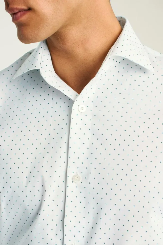 Men Jetsetter Stretch Dress Shirt White Pembrooke Geo Bonobos Business Casual Shirts