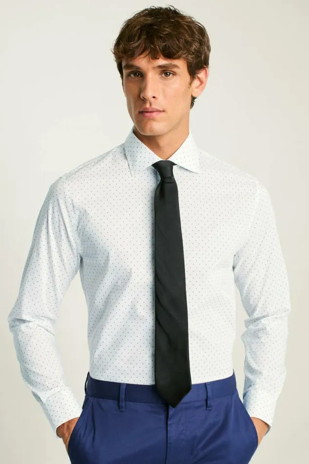 Men Jetsetter Stretch Dress Shirt White Pembrooke Geo Bonobos Business Casual Shirts