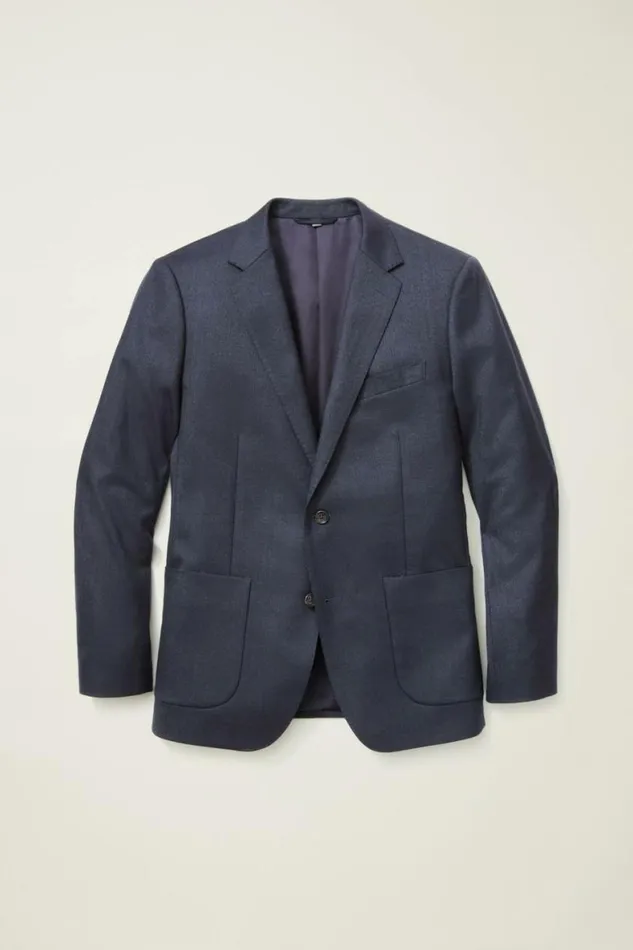 Men Jetsetter Stretch Italian Wool Blazer Navy Bonobos Blazers and Sport Coats