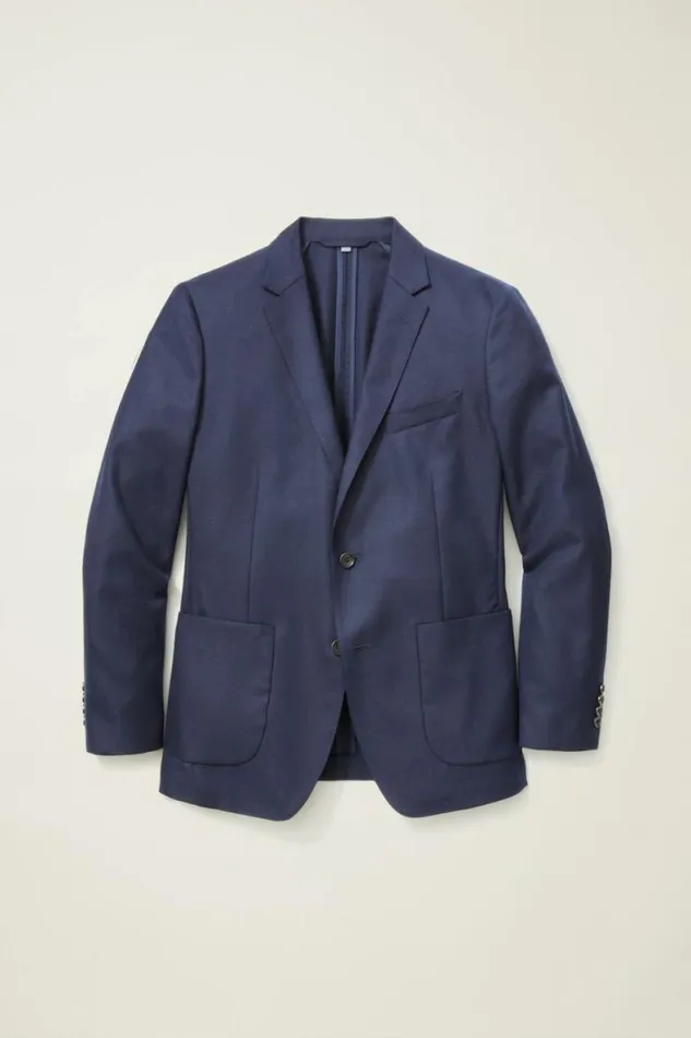 Men Jetsetter Unconstructed Italian Wool Blazer Navy Bonobos Blazers and Sport Coats