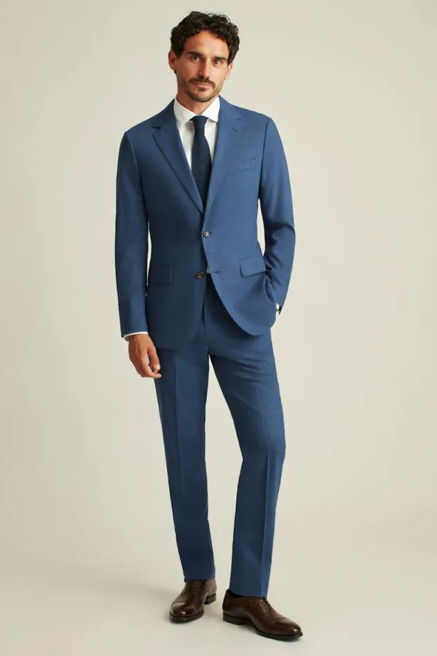 Men Jetsetter Wool Blazer Blue Glen Plaid Bonobos Blazers and Sport Coats