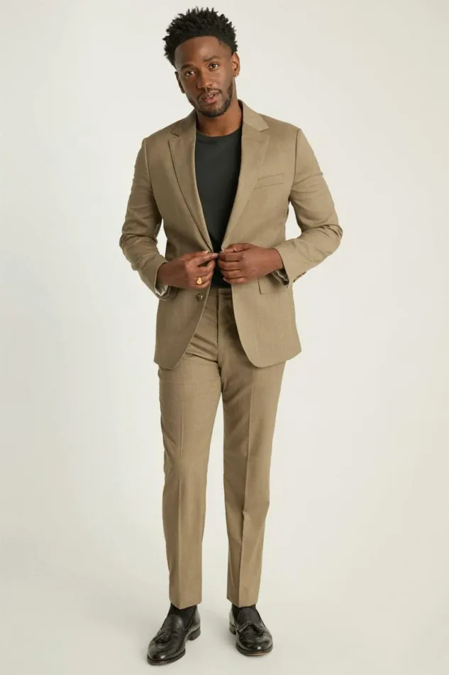 Men Jetsetter Wool Blazer Tan Bonobos Blazers and Sport Coats