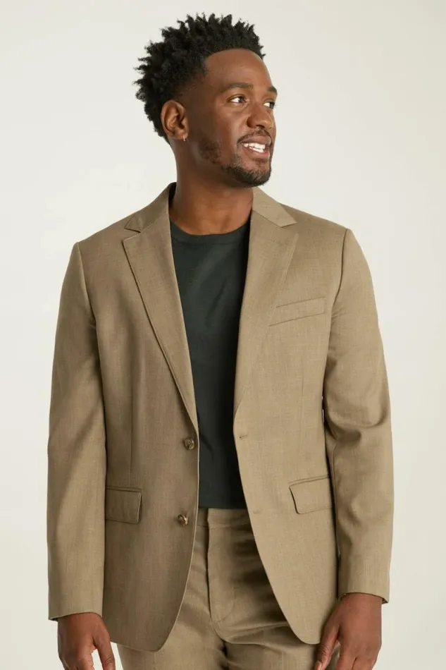 Men Jetsetter Wool Blazer Tan Bonobos Blazers and Sport Coats