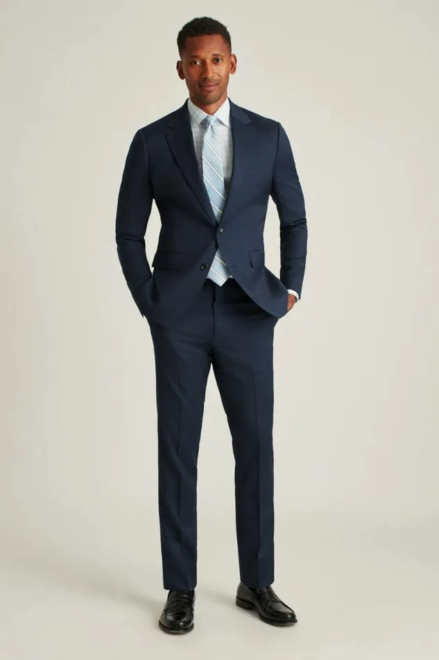 Men Jetsetter Wool Suit Light Navy Bonobos Suits