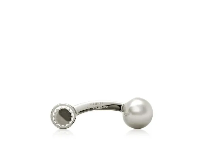 Men Jewelry Tom Ford Striped T Cufflinks White Gold