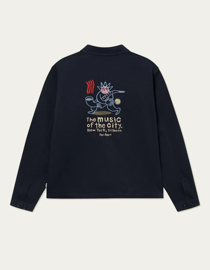 Men Journey Embroidery Overshirt 8211 Dark Navy Les Deux ShirtsOvershirts