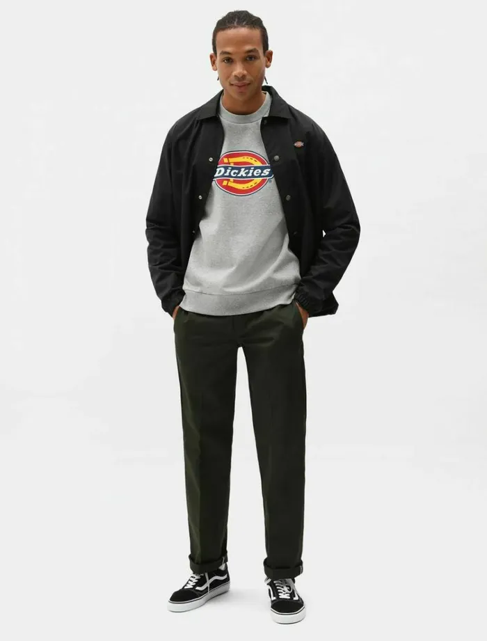 Men Jumpers and Sweatshirts Dickies Icon Logo Sweatshirt Grey Melange