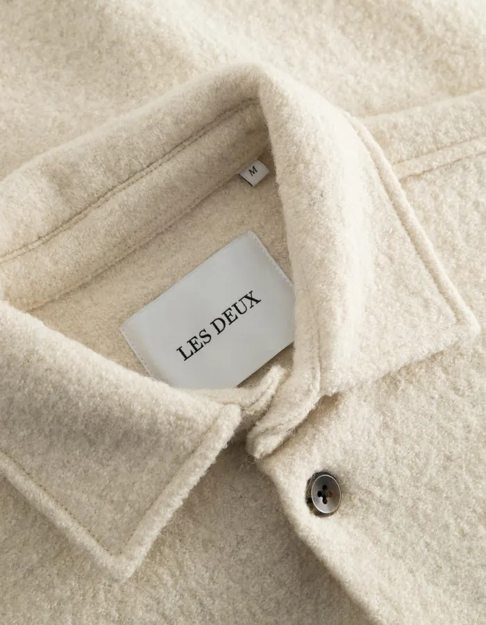 Men Kaleb Overshirt 8211 Ivory Les Deux ShirtsOvershirts