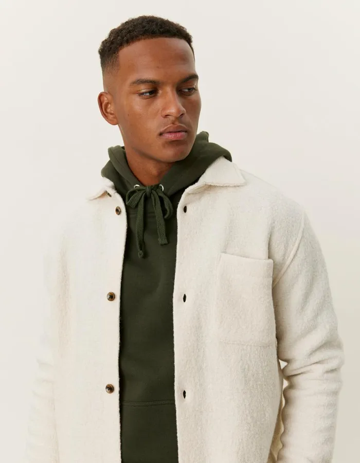 Men Kaleb Overshirt 8211 Ivory Les Deux ShirtsOvershirts
