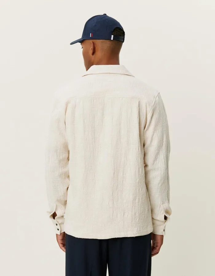 Men Kaleb Structure Overshirt 8211 Ivory Les Deux ShirtsOvershirts