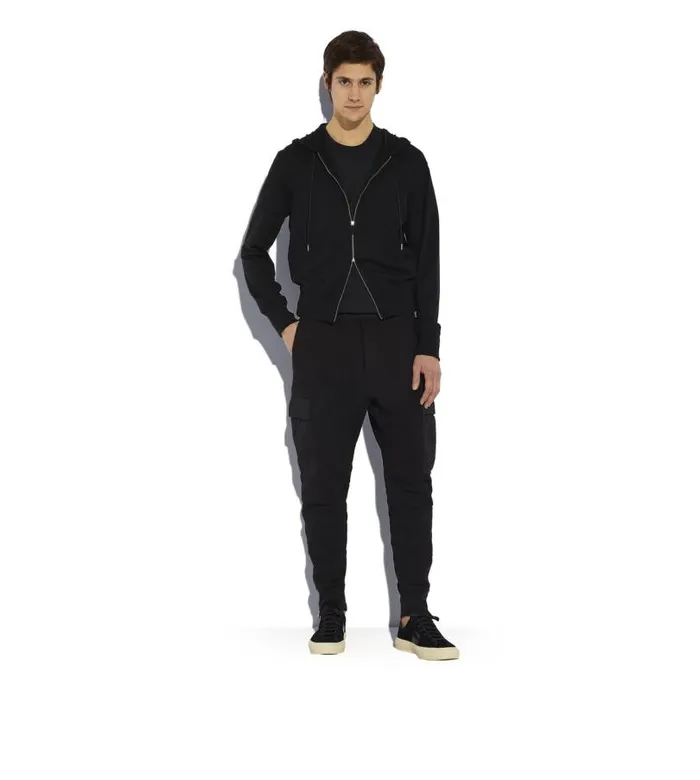 Men Knitwear Tom Ford Cashmere Blend ZipUp Hoodie Black Men Knitwear Tom Ford Cashmere Blend ZipUp Hoodie Black