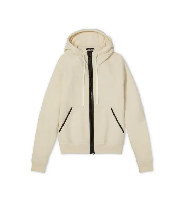 Men Knitwear Tom Ford Cashmere Hood Zip Through Knit