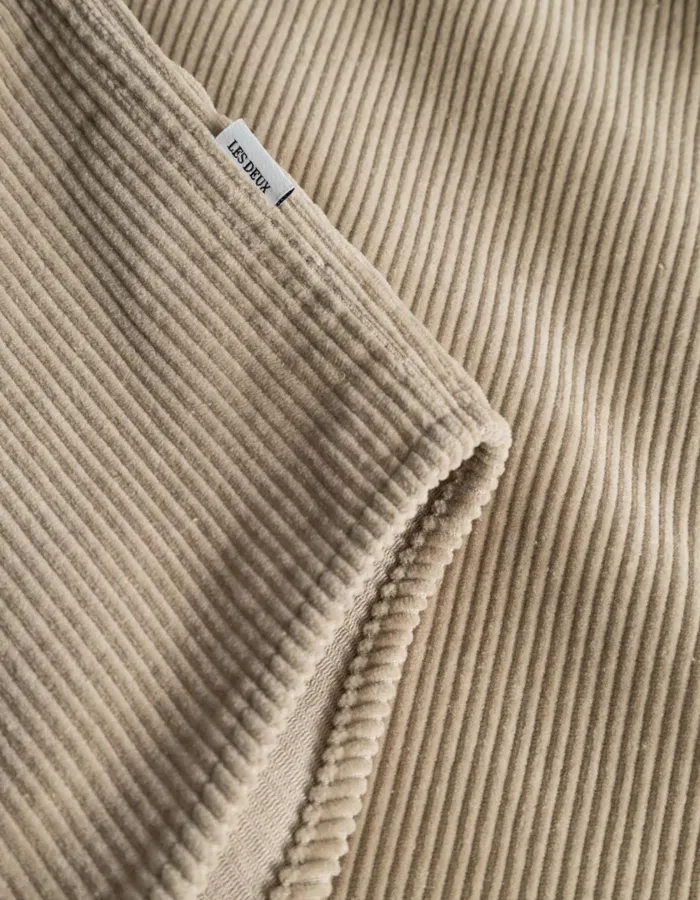 Men Kody Heavy Corduroy Overshirt 8211 Light Desert Sand Les Deux ShirtsOvershirts
