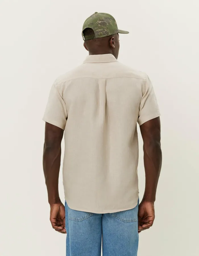 Men Kris Linen SS Shirt 8211 Light Sand Les Deux ShirtsOvershirts