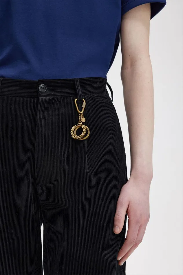 Men Laurel Wreath Keyring Gold Fred Perry Accessories