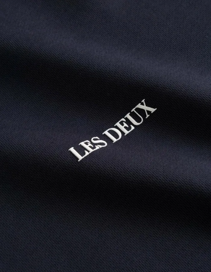 Men Lens Hoodie 8211 Dark NavyWhite Les Deux HoodiesSweatshirts