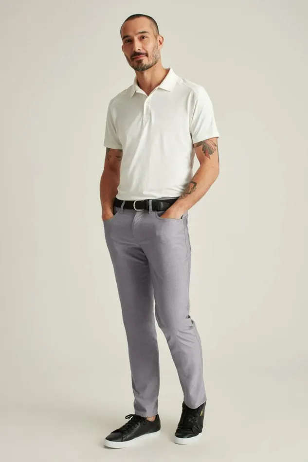 Men Lightweight 5Pocket Golf Pant Heather Charcoal Bonobos Golf Pants