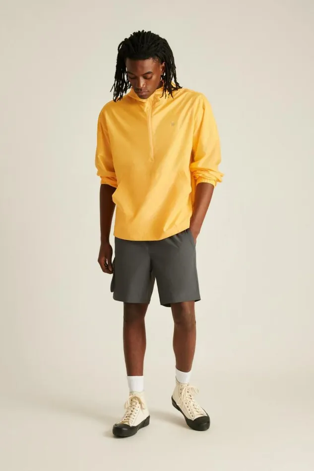 Men Lightweight Ripstop Anorak Canary Yellow Bonobos Jackets and Coats