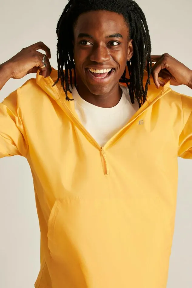 Men Lightweight Ripstop Anorak Canary Yellow Bonobos Jackets and Coats
