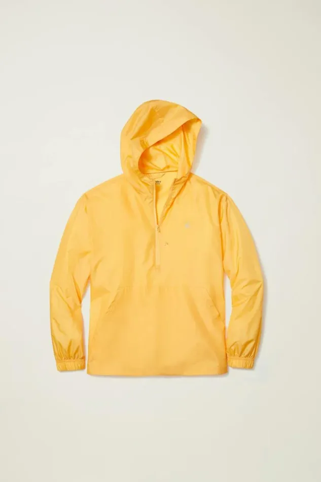 Men Lightweight Ripstop Anorak Canary Yellow Bonobos Jackets and Coats