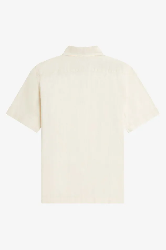 Men LinenBlend Shirt Ecru Fred Perry Shirts