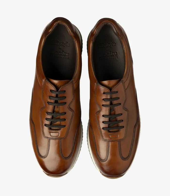 Men Linford Chestnut Brown Trainers and Sneakers Loake Men Linford Chestnut Brown Trainers and Sneakers Loake