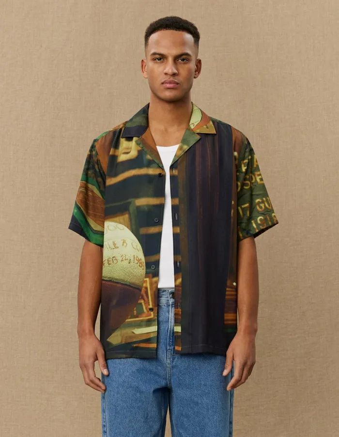 Men Lukas Sport AOP SS Shirt 8211 Multicolor Les Deux ShirtsOvershirts