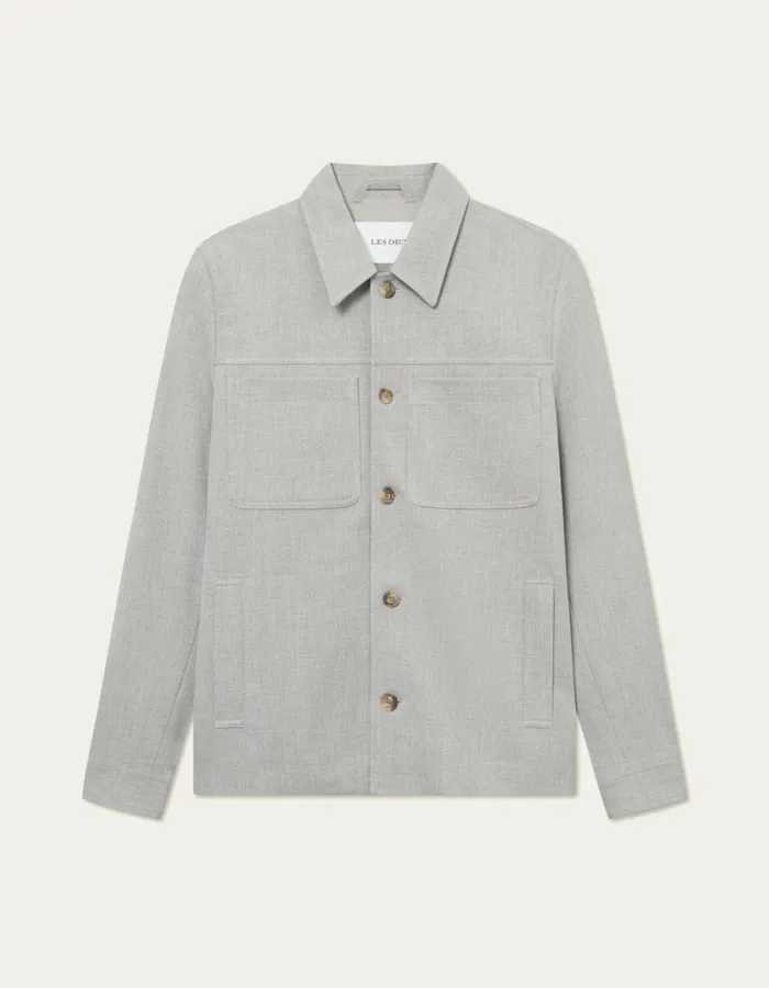 Men Marseille Hybrid Jacket 8211 Light Grey Melange Les Deux JacketsCoats