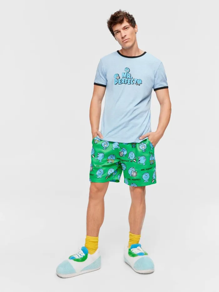 Men Mr Perfect Tee Blue Marle Peter Alexander Tops