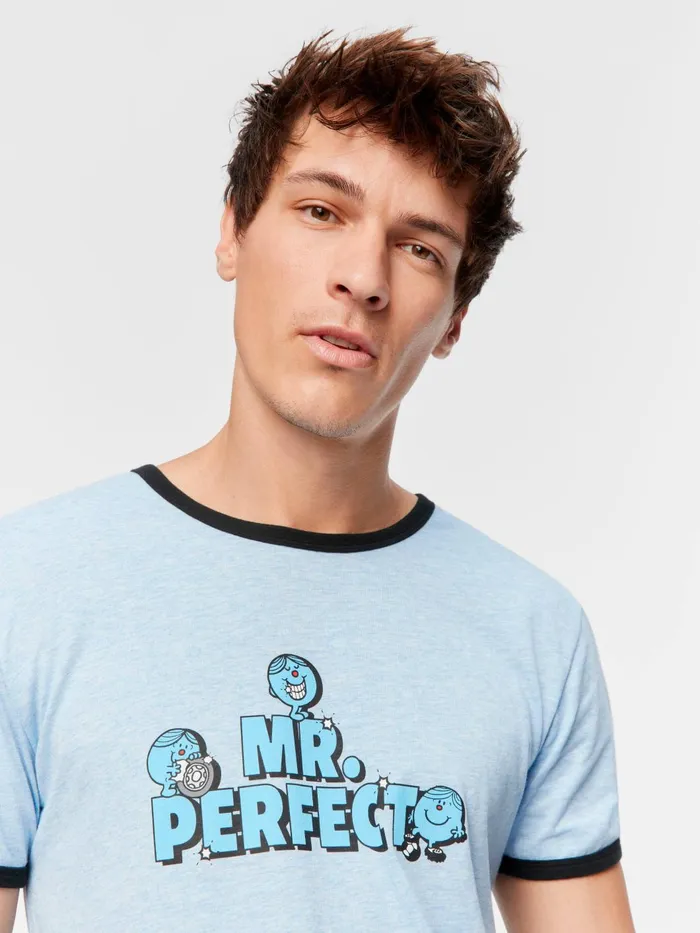 Men Mr Perfect Tee Blue Marle Peter Alexander Tops