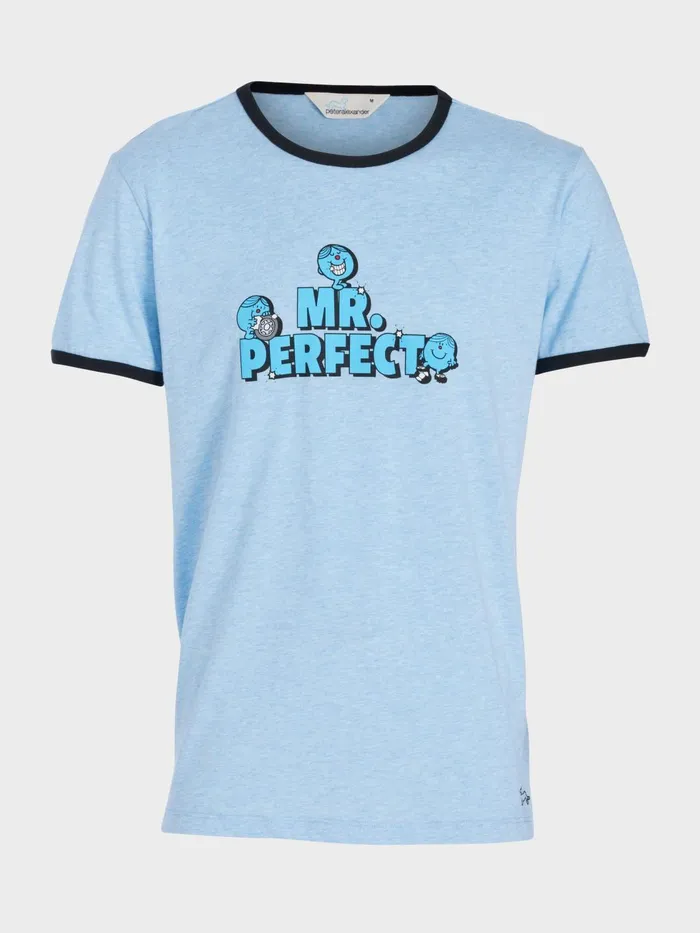 Men Mr Perfect Tee Blue Marle Peter Alexander Tops