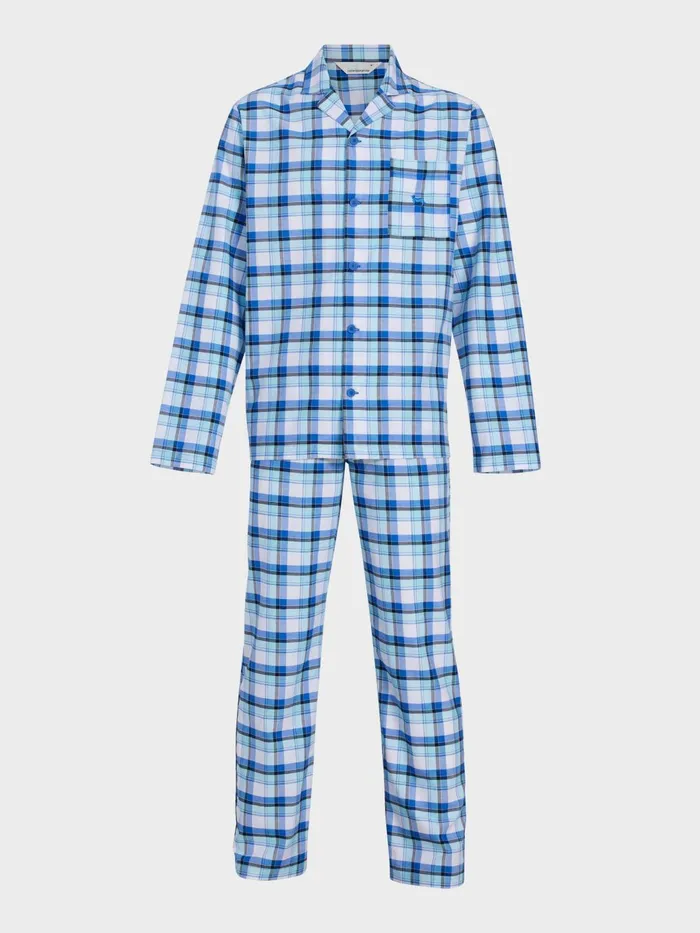 Men Navy Check Long Sleeve Set Multi Peter Alexander Sets