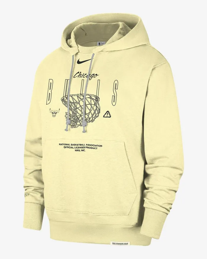 Men Nike Hoodies And Sweatshirts Chicago Bulls Standard Issue Alabaster