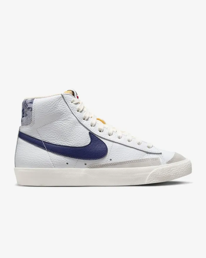 Men Nike Lifestyle Blazer Mid 03977 Whitesailgym Redmidnight Navy