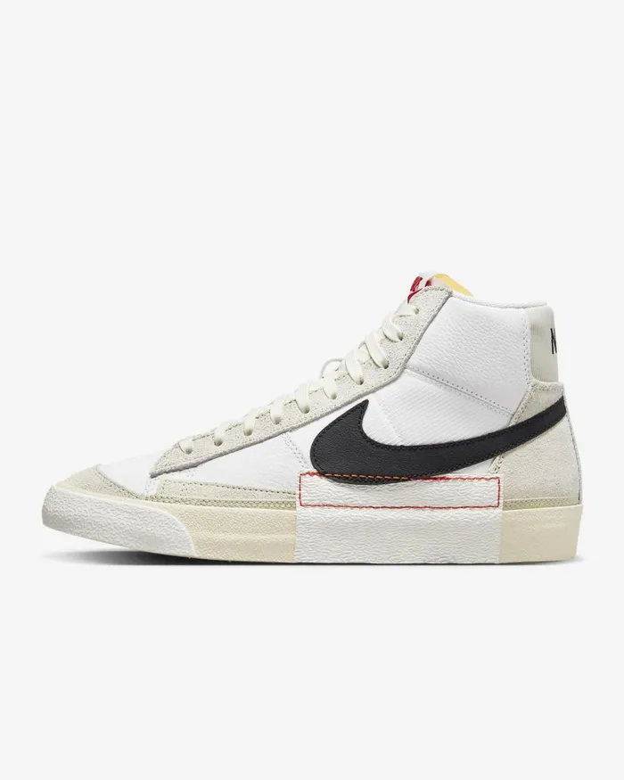 Men Nike Lifestyle Blazer Mid Pro Club Whitelight Bonesummit Whiteblack
