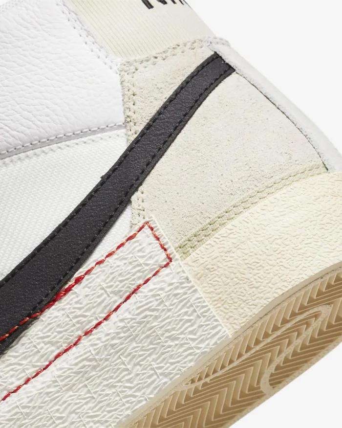 Men Nike Lifestyle Blazer Mid Pro Club Whitelight Bonesummit Whiteblack