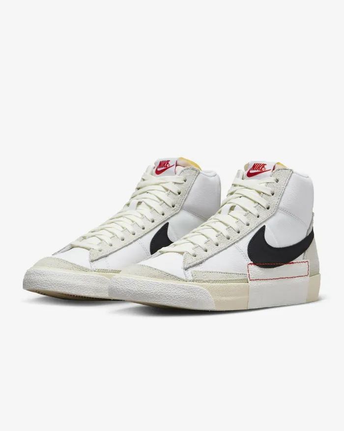 Men Nike Lifestyle Blazer Mid Pro Club Whitelight Bonesummit Whiteblack